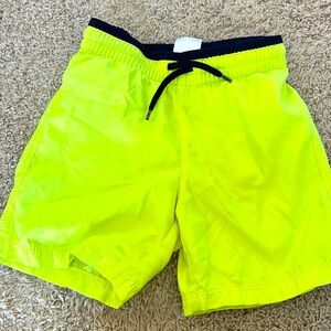 Old Navy boys 3T neon yellow swim trunks